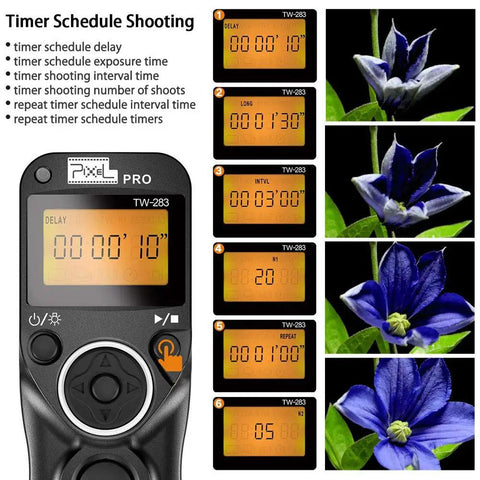 Wireless Remote Shutter Release For Nikon Cameras That Keeps It Simple And Ready To Go With Z7 Z7II Z6 Z6II Z6III Df displaying timer settings