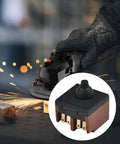 Push Button Angle Grinder Switch Replacement For Power Tools Easy Install No Fuss Durable Electric Grinder Switch shown next to grinding tool in use