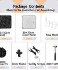 Package contents for Twenty Cube Storage Organizer With Doors For Bedroom And Living Room Modular Plastic Shelving Unit.