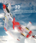 Beast 560mm Wingspan P51 Mustang RC Plane performing 3D stunts in the air with Four Channel Control and LED Lights
