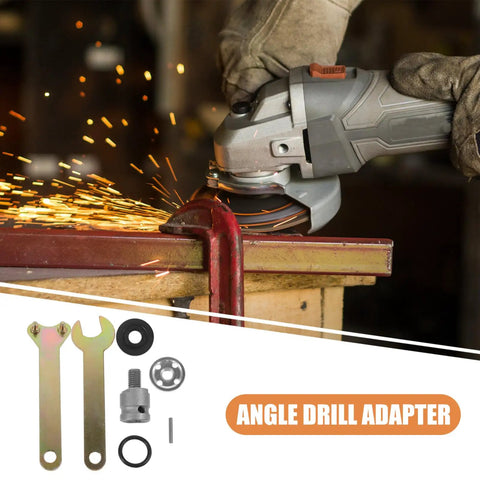 Heavy Duty Electric Drill Adapter Angle Conversion Kit Real Deal Nut Wrench For Grinding Bolt Work Compatible With Major Brand Power Tools Easy use