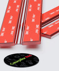 4 Pack 12 Inch Transparent Acrylic Piano Hinges With Self Adhesive Backing No Glue Required Ultra Slim Low Profile Flexible Hinges
