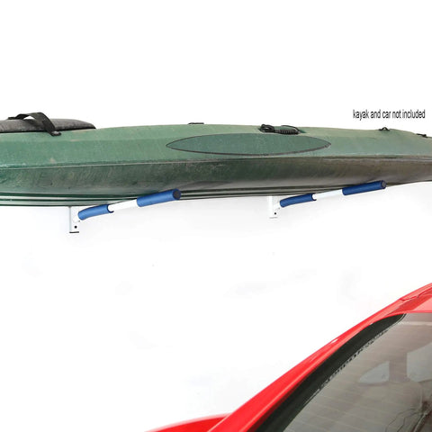 Beefed Up Hybrid Wall Mount Rack For 1 SUP, Surfboard, Snowboard, Kayak And Skateboard, 28 inch steel arms in use