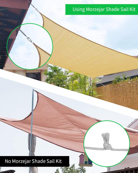 DIY Friendly Heavy Duty Sun Shade Sail Hardware Kit In 304 Stainless Steel for garden installations comparison image