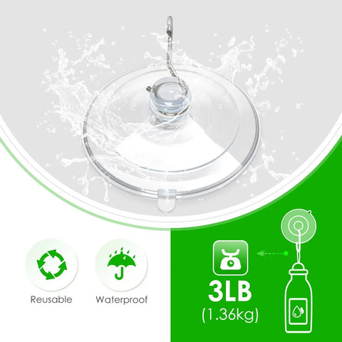 Lock It Down Suction Cup Hooks Clear Invisible Window Mounts With Rustproof Steel Rings Top Shelf Waterproof Bathroom Organizers No Sweat Quick Grip Install For Your Spot 12 Pack