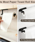 Boost Your Kitchen Game With This Hella Solid Two Pack Paper Towel Holder Using A Quick Self Adhesive Wall Mount Crafted From Premium Rust Proof Stainless Steel To Deliver A Secure Grip That Keeps Your Counters Tidy For Every Busy Weekend Cookout, featuring a paper towel holder fitted with a roll, ideal for large and standard sizes.