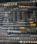 Magnetic One Half Inch Socket Organizer Pro Series Set in a toolbox with various socket sizes arranged neatly, no size stems.