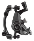 Dual Piston Mechanical Disc Brake Caliper For Mountain Bikes And Gravel Bikes Post Mount Design in matte black with detailed view.