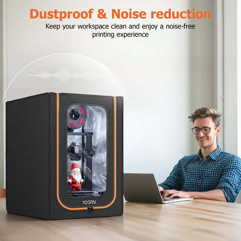 Dustproof Lit LED Lighted 3D Printer Enclosure with Fireproof Dustproof Tent and Temperature Control for Ender 3