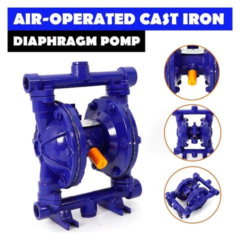 1/2 Inch Air Operated Double Diaphragm Pump For Petroleum Fluids Transferring 12 GPM Heavy Duty Abrasion Resistant Leak Free Motor Design Unbalanced Air Valve No Stall Operation Easy Service Access