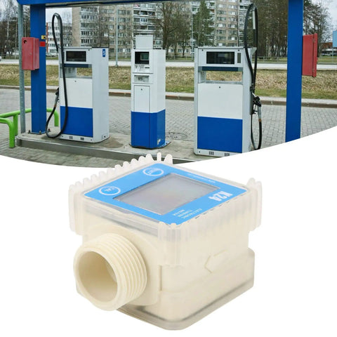 One Inch Gasoline Fuel Flow Meter With LCD Display Pro Grade Anti Drip Easy To Use Flow Meter For Pumps At Gas Stations And Factories