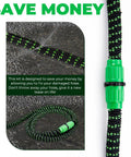 4 Pack Expandable Garden Hose Repair Kit With Universal Dual Channel Female And Male Connectors showing hose fix