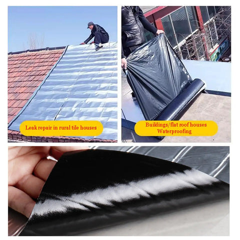 Heavy Duty Aluminum Foil Bitumen Tape Self Adhesive Roof Leak Repair used for waterproofing metal roofs and pipes.