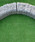 Two Piece Round Edge Concrete Molds For DIY Border Edging on grass, ABS Plastic Log Edging Molds, stone look.