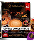 Liquid Coffee Pods For Cold Brew Iced Coffee Or Hot Coffee No Machine Required Eco Friendly Single Serve Coffee Pods With Rich Arabica Dark Roast And Frother Ready In Seconds 24 Count packaging with pods and frother