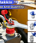 Sick Quality 304 Stainless Steel M6 M8 M10 M12 Metric Thread Zerk Grease Fittings Hydraulic Nipple 59 Pcs Kit With 45 And 90 Deg Angles Wrench Caps For Grease Gun Maintenance For Car Repairs Easy To Install On Any Vehicle Today. size and quantity chart