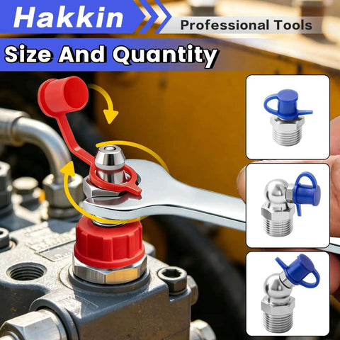Sick Quality 304 Stainless Steel M6 M8 M10 M12 Metric Thread Zerk Grease Fittings Hydraulic Nipple 59 Pcs Kit With 45 And 90 Deg Angles Wrench Caps For Grease Gun Maintenance For Car Repairs Easy To Install On Any Vehicle Today. size and quantity chart