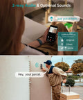 Wireless Battery Powered 2K Video Doorbell With Chime And No Subscriptions showing 2-way audio feature with delivery person interaction