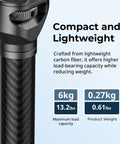Game Changing Carbon Fiber Gimbal Extension Pole For Dji Rs Stabilizers showing weight capacity and lightweight design.