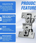 Heavy Duty Zinc Alloy Bifold Door Hinge Set 180 Degree Adjustable With Screws For Closet Cabinets And Bi Fold Doors 2 Pack Durable Hardware
