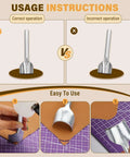 Usage instructions for 7 Piece Leather Corner Punch Set With Half Depth Round Cutters From 0.39 To 1.57 Inches