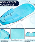 Two Pack Crappie Fast Check Fish Measuring Board 13.5 By 5.3 Inches Plastic Ruler For Quick Length Estimates, Easy Clean Bump Board Kit In Blue And White, blue plastic ruler with 13.5 in length