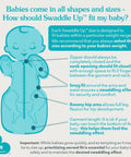 Swaddle Up Sleep Sack For Newborns, Arms Up Self Soothing Swaddle, Improves Sleep And Calms Startle Reflex, Secure Fit For 8 To 13 Lbs Babies, Snug Gray, Must Have Essential Newborn Gear For Easy Nights – Fit Guide with tips on neck and hip fit