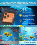 Dive Ready Waterproof Phone Case For Snorkeling And Deep Sea Fun, 30M Full Depth Touchscreen Shield, underwater photography details