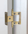 Vintage Style Solid Metal Cabinet Door Hinges 19mm Non Mortise Folding Hinges for Wooden Doors and Room Dividers 2 Pack