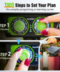 Close-up of control settings for No-Fuss Solar Drip Irrigation System For Indoor And Outdoor Gardens, Automatic Plant Waterer Kit.