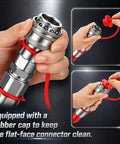 Bad Boy Hydraulic Quick Coupler Adapter Set 1 Over 2 Inch Flat Face ISO 16028 To ISO 5675 Pioneers Style Male Female Hydraulic Fittings With Dust Caps handy rubber cap detail