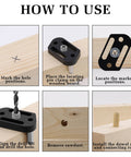 Instruction guide for using Self Centering Doweling Jig With Eight Size Drill Bushings For One Eighth To Three Eighth Inch Drill Bits