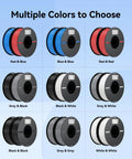 Creality 2kg PLA 1.75mm filament spools collage in multiple color options for 3D printing