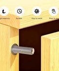 10 Pack Magnetic Push Latches For Cabinet Doors And Drawers Featuring Quiet Soft Close Action In Matte Gray Tone With Heavy Duty Spring Plunger Mechanism Working Like A Charm Daily mounted on cupboard edge.