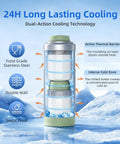 Premium Grab And Go 22 Ounce Stainless Steel Breastmilk Cooler For Travel Portable Milk Chiller with dual-action cooling technology.