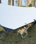 Waterproof Sun Shield Tarp For Camping And Outdoor Events With UPF 50 Plus Sun Protection And Fully Taped Seams set up outdoors
