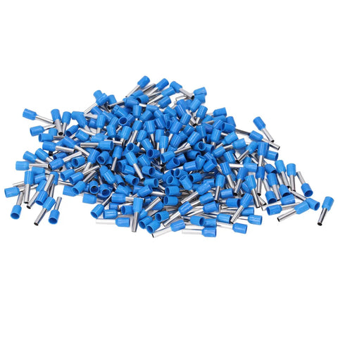 Heavy Duty Insulated Ferrule Butt Terminals Kit With Crimp Copper Wire Connectors For Tough Electrical Wiring Jobs And Industrial Control Systems That Stay Secure And Stop Leaks, blue 1000pcs
