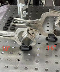Locking Welding Clamp With Swivel V Type Pads And Installing Support For Handheld And Tabletop Use, 14 Inch and 10 Inch Clamps
