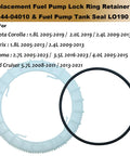 Fuel Pump Lock Ring Retainer With Tank Seal Kit Compatible With Toyota Corolla Land Cruiser Matrix Tacoma Replaces 77144-04010 7716947030 LO190