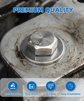 Top Shelf 3/8 X 6 Inch Hex Head Bolts With Matching Hex Nuts And Thick Flat Lock Washers 18-8 Stainless Steel 304 fully threaded bolt installed on a metal surface.