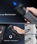 Mini Electric Screwdriver Cordless 78 In 1 Set With 72 S2 Bits 5 Gear Torque Digital Display Repair Kit pop-up mechanism and magnetic base