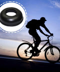 8 Piece Black Bike Rear Hub Cup Set For Road And Mountain Bikes Replacement Part with cyclist silhouette at sunset.
