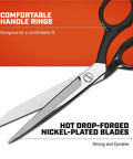 Industrial Inlaid Straight Trimmers For Fabric And Upholstery With Precision Ground Blades and Comfortable Handle Rings