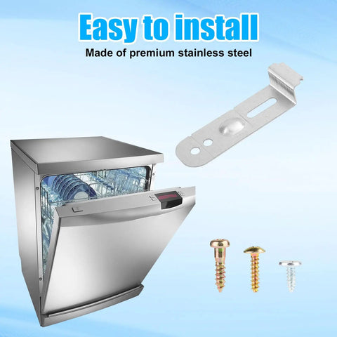Top Shelf 2 Pack Dishwasher Mounting Brackets With Complete Screw Kit For Samsung Models smooth under counter setup, stainless steel brackets and screws