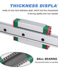 400mm MGN9H Linear Rail Guide With MGN9H Bearing Carriage Block For DIY 3D Printer H Type High Precision Linear Motion Rail Low Noise Smooth Ride Durable Steel 15.74 Inch Length, stainless steel rail with ball bearing block