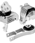 Three Piece Engine And Transmission Mounts Set For 2014 Through 2021 Cherokee And 2015 Through 2019 Chrysler 200 2.4L Replacement OE Numbers 68192831AF 68418876AB 68157441AD Beefed Up Mounts For Smooth Engine And Transmission Support