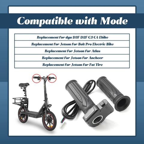 Throttle Grip Replacement 36V Ebike With LCD Voltage Display And Cruise Control Button for Jetson Bolt Pro JX10 Atlas