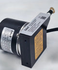 1200mm Draw Wire Length Sensor For Linear Motion Displacement Transducer With 24V Push-Pull Output 1000 PPR Encoder 0-1.2m Range Aluminum Shell 304 Stainless Wire Fast Up To 3 Meters Per Second black draw wire sensor with stainless wire and aluminum housing