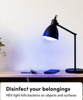 Smart LED Light Bulb 2 Pack With Wi Fi Full Color RGBW 1100 Lumens Antibacterial HEV Mode lamp lighting up desk