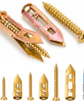 Beefy Heavy Duty Drywall Anchor Kit With Screws 81 Piece Self Drilling Metal Expansion Anchors In 3 Sizes For Sheetrock No Drill Wall Anchors For Shelf Mirror And TV Up To 100 Lbs., gold metal drywall anchors and screws set with driver bit